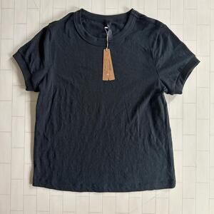 NWT SKIMS Worn In Jersey Ringer Tee - Onyx L*